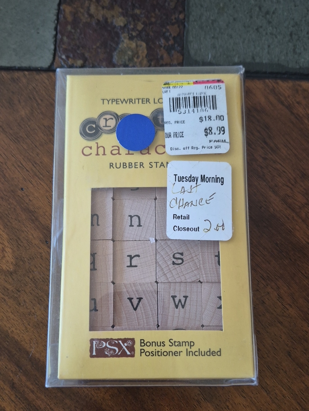 Yellow Typewriter Character Rubber Stamp Set New!